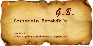Gottstein Barabás névjegykártya
